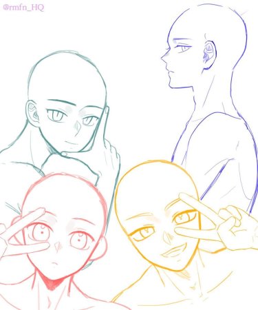 Дакимакура референс позы