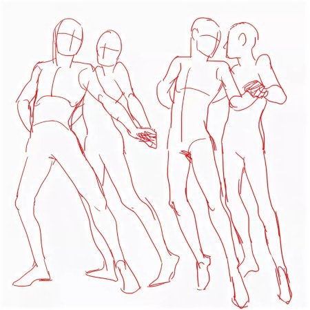 Групповые позы для рисования