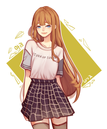 Девочка арт в полный рост