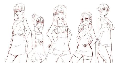 Референсы девушек позы аниме