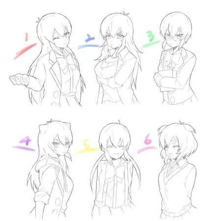 Милые аниме позы