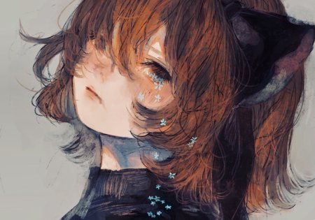 Аниме девочка плачет