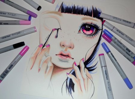 Аниме маркерами Копик