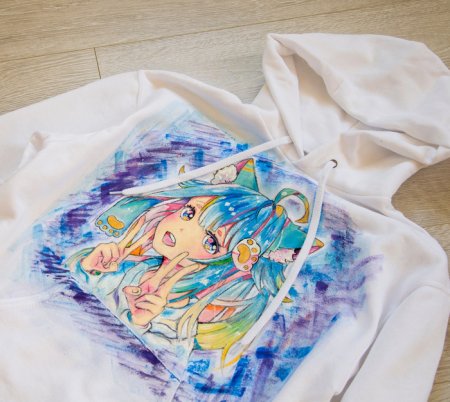 Рисование аниме красками по ткани