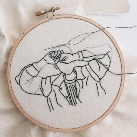 Вышивание гладью БТС