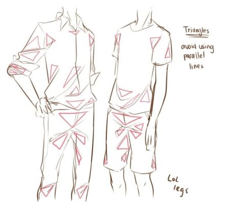 Рисовать складки на одежде