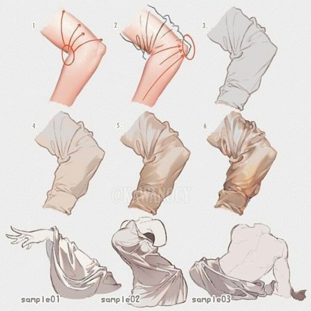 Складки на одежде референс покрас