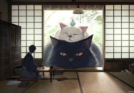 Коты японского художника