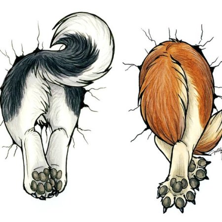 Хвост нарисованный