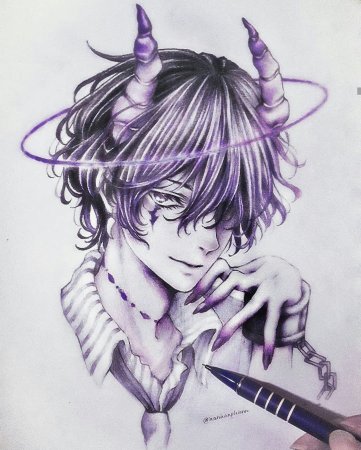 Рисунки аниме парней демонов