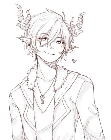 Скетчи аниме демон