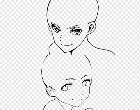 Макет лица для рисования аниме