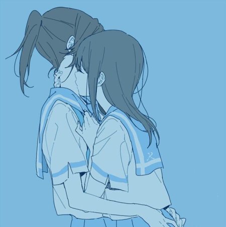 Nozomi x Mizore поцелуй