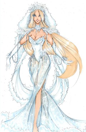 Эскиз костюма Снежная Королева