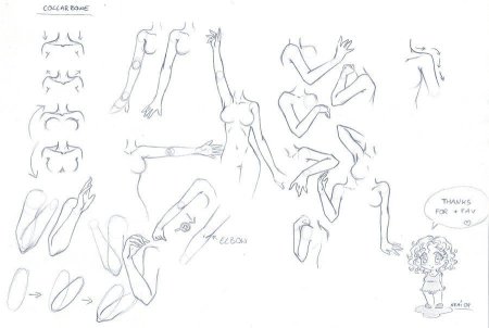 Согнутая рука аниме