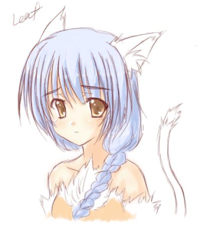 Аниме кошка легко