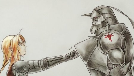 Стальной алхимик Альфонс Элрик зарисовка