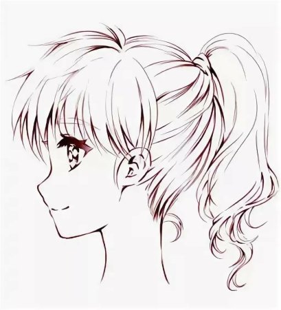 Аниме лицо сбоку