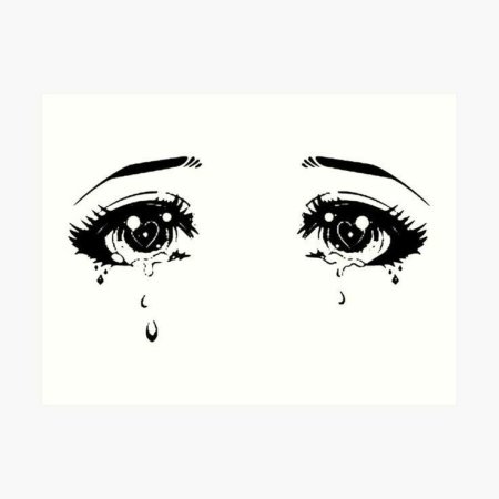 Аниме глаза чб