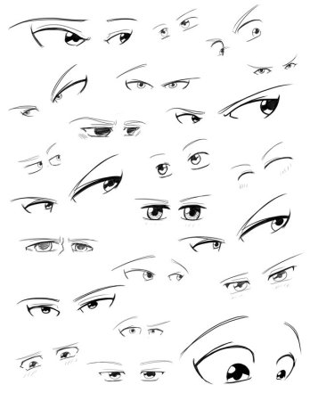 Брови для рисования аниме