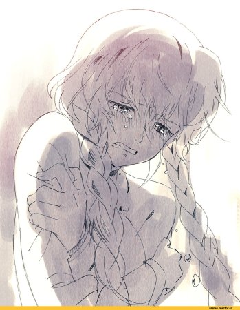 Плачущая девочка арт