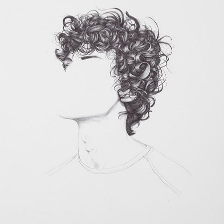 Кудрявый парень арт