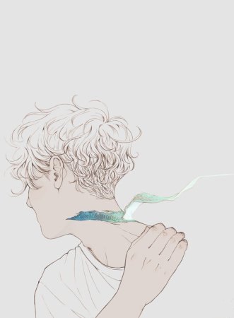 Арт парень с кудряшками