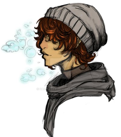 Кудрявый парень в шапке