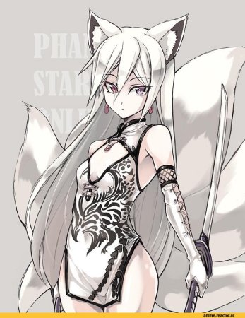 Бело-чёрные Кицунэ