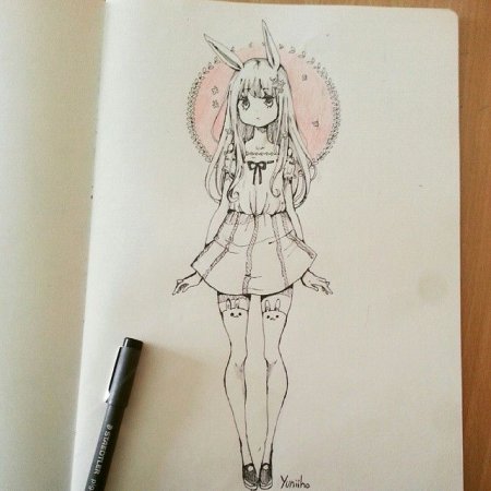 Рисунки для срисовки в скетчбук аниме