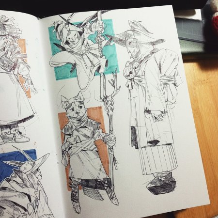 Скетчбук персонажи