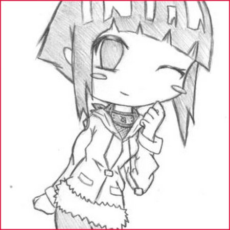 Чиби для срисовки карандашом