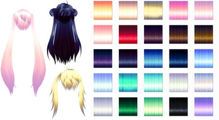 MMD Tex hair DL