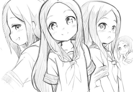 Раскраски для девочек аниме подружки