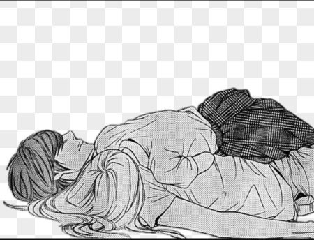 Аниме девочка лежит на парне