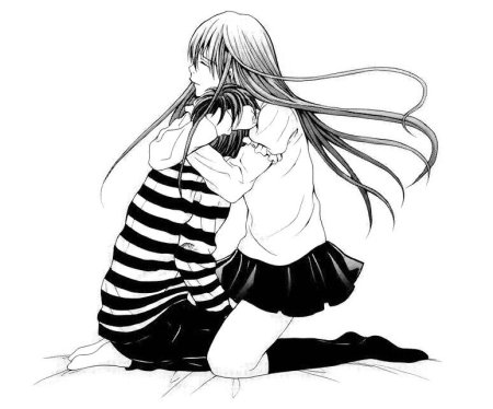 Аниме обнимает