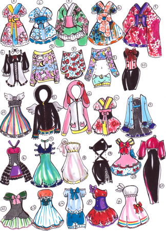 Рисунки одежды