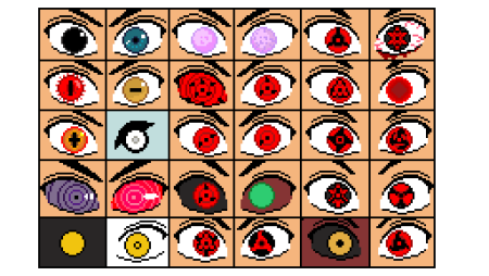 Шаринган Итачи пиксель арт