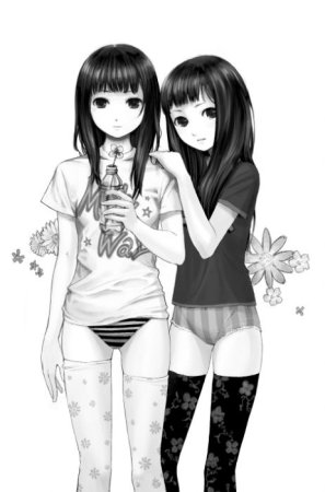Две девушки арт