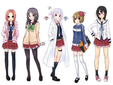 Аниме персонажи в полный рост