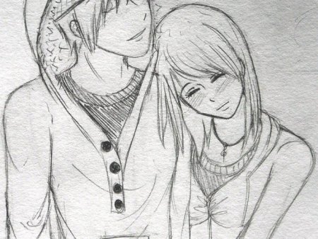 Картинки для срисовки карандашом девушка и парень