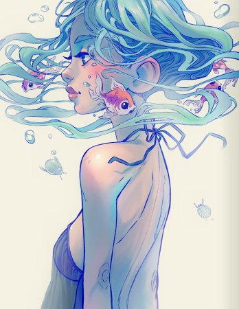 Интересный арт девушка