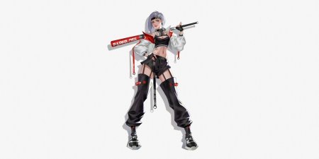 Аниме девушка с битой