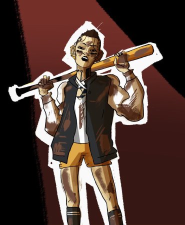 Персонаж с бейсбольной битой