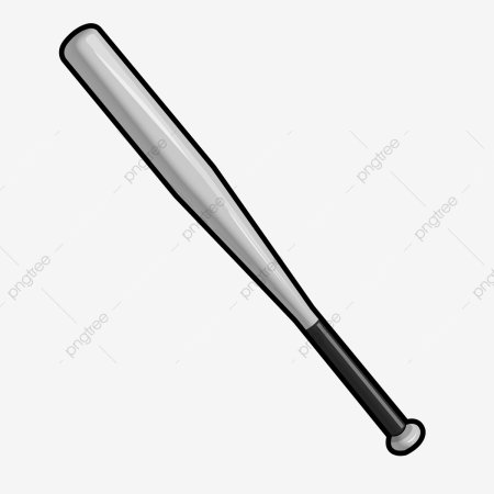 Бита на прозрачном фоне