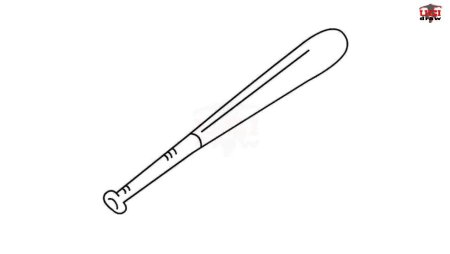 Бита бейсбольная нарисованная