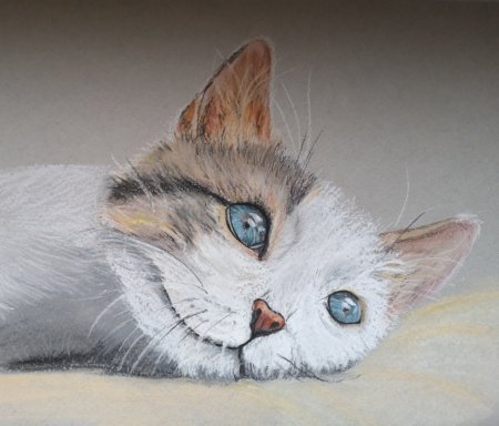 Закат на море акрилом