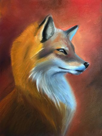 Портрет цветными мелками