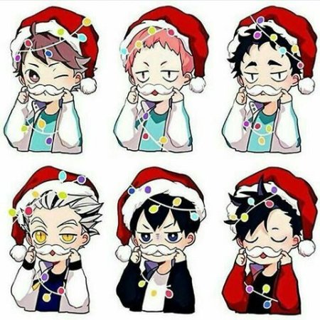 Аниме волейбол новый год Чиби