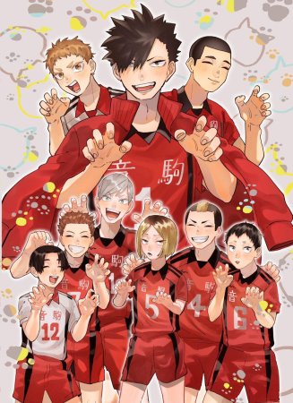 Аниме волейбол команда Некома